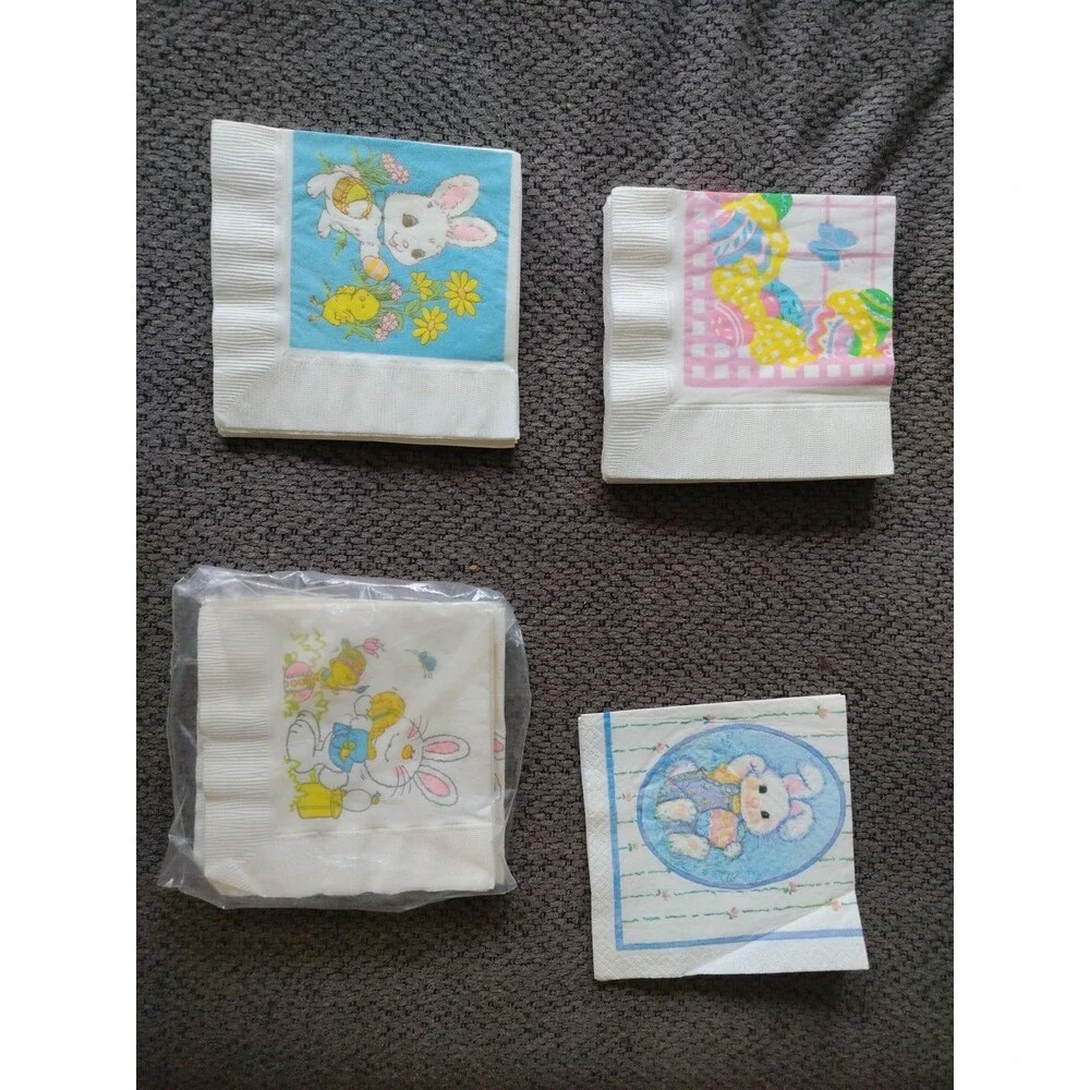 Vintage Easter Egg Chick Paper Luncheon Party Assort Napkins Pkg of 20 Hallmark